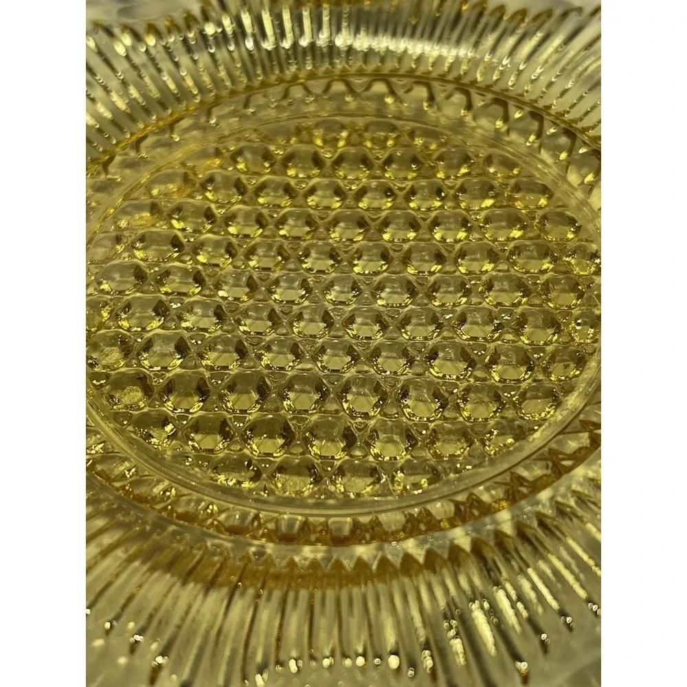 Bartlett Collins St. Genevieve Amber Glass Bread & Butter Plates‎ 1960s Set Of 4